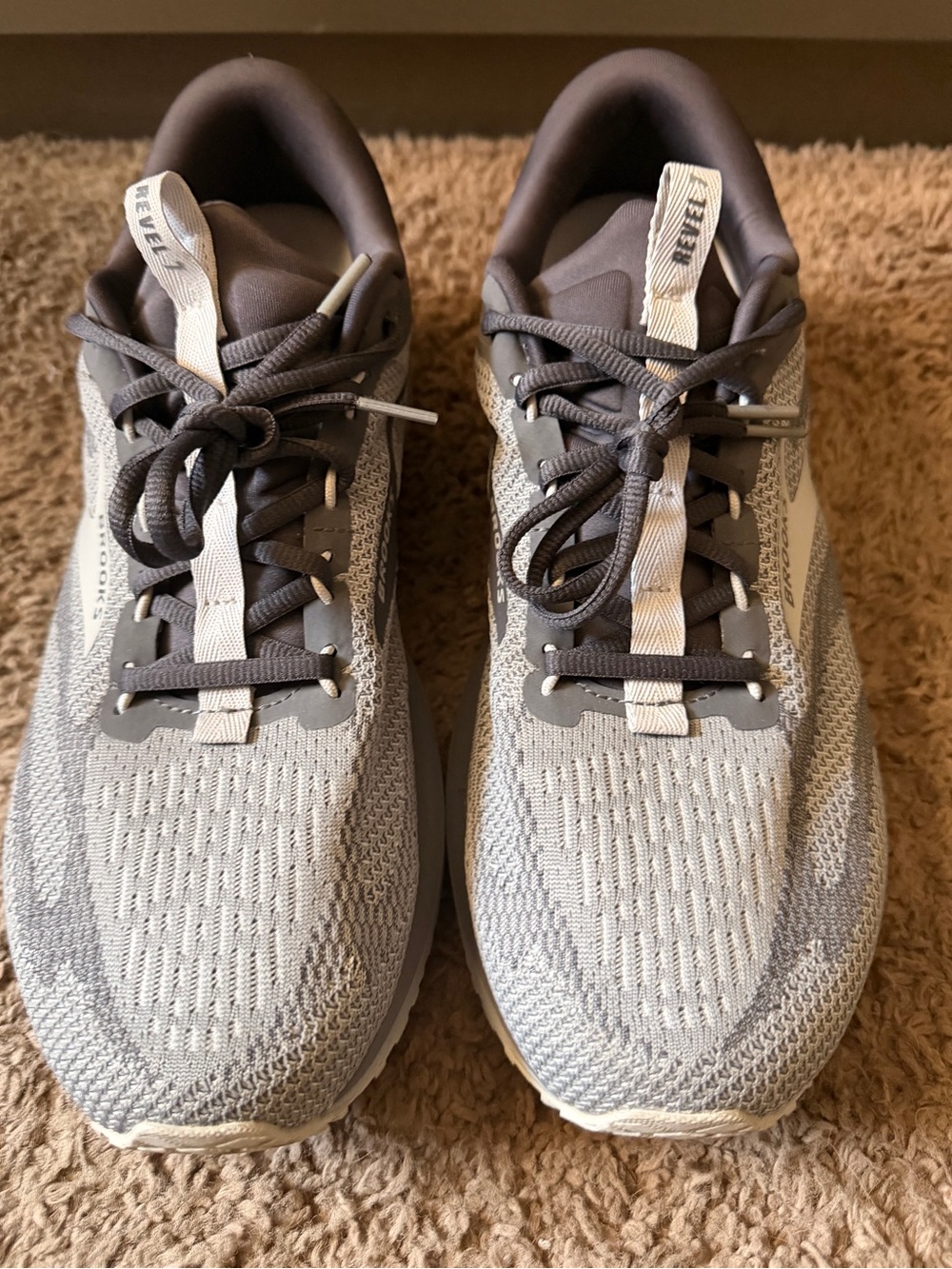 Men's Brooks Revel 7 - Gray Athletic Running Shoes with Breathable Knit Upper